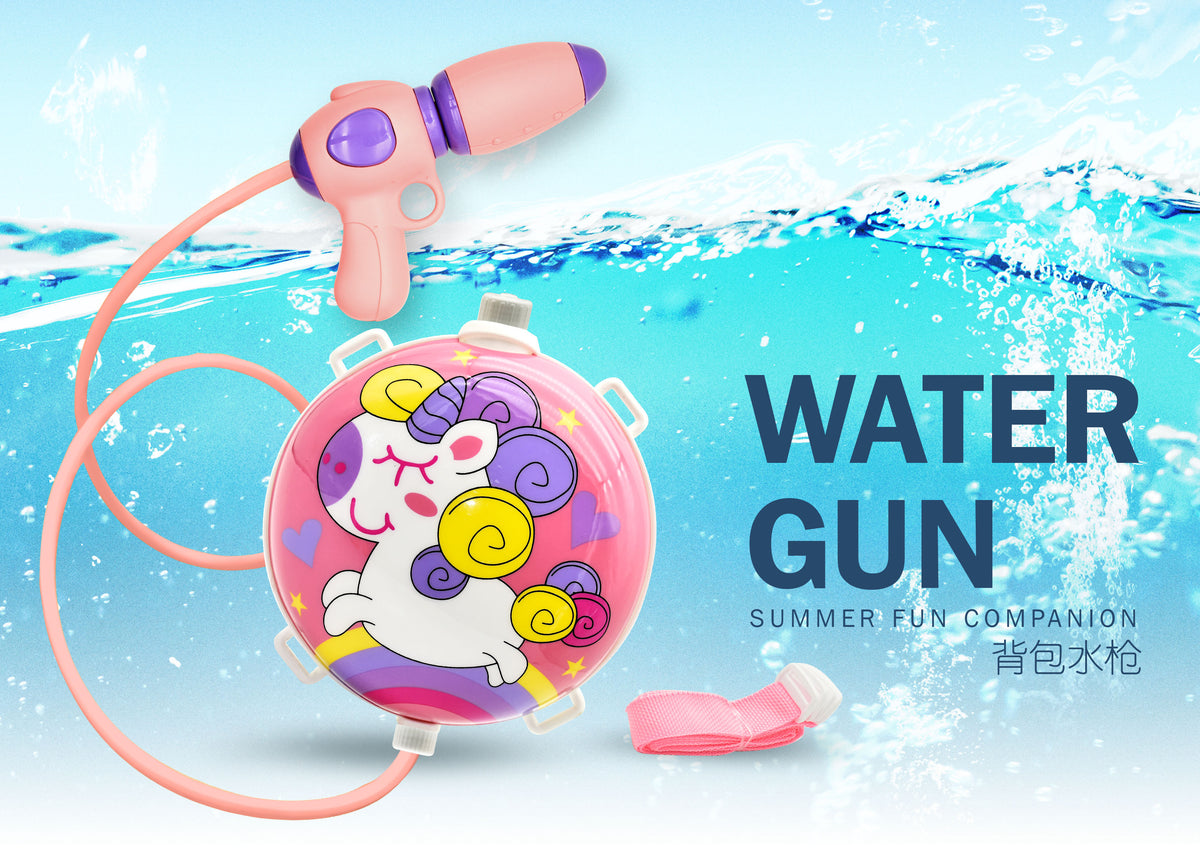 Unicorn Backpack Water Gun
